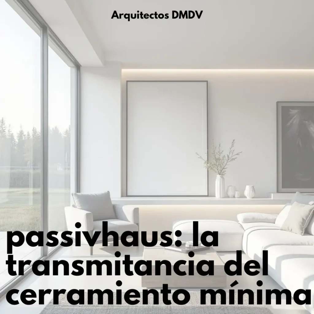 passivhaus transmitancia cerramiento mínima Arquitectos DMDV